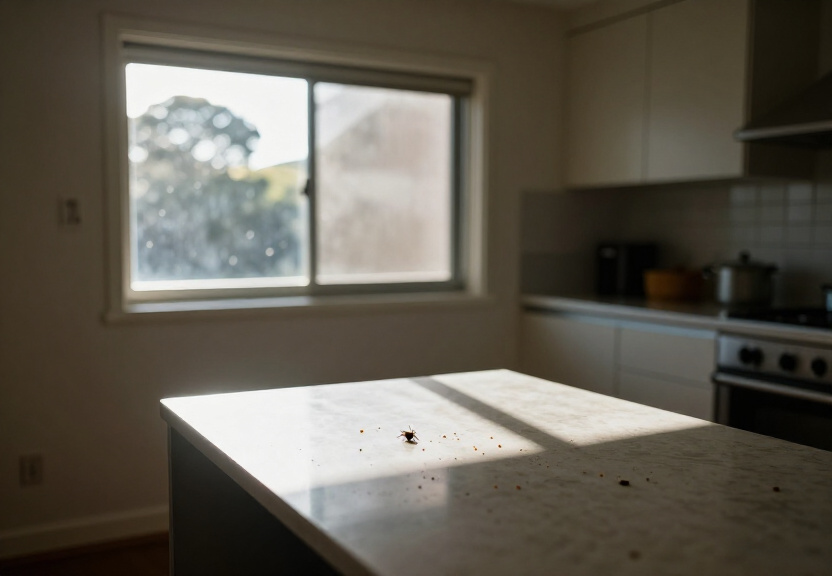 Spider infestation in a Kings Park roof space before treatment