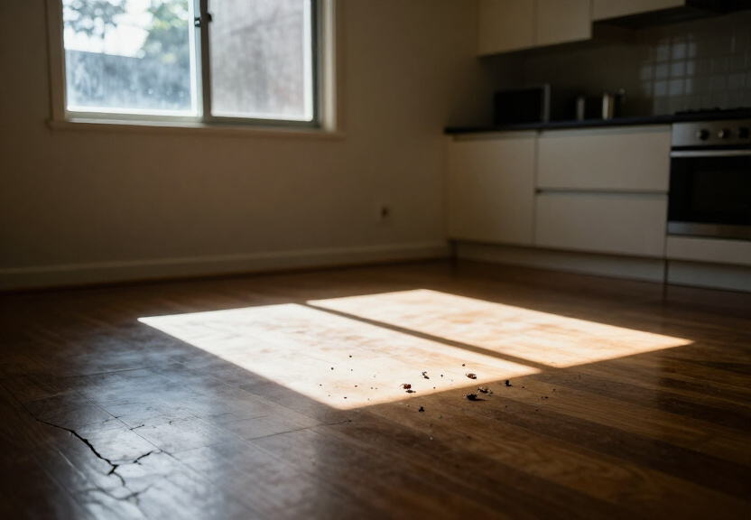 Termite damage in a Kings Park home before treatment
